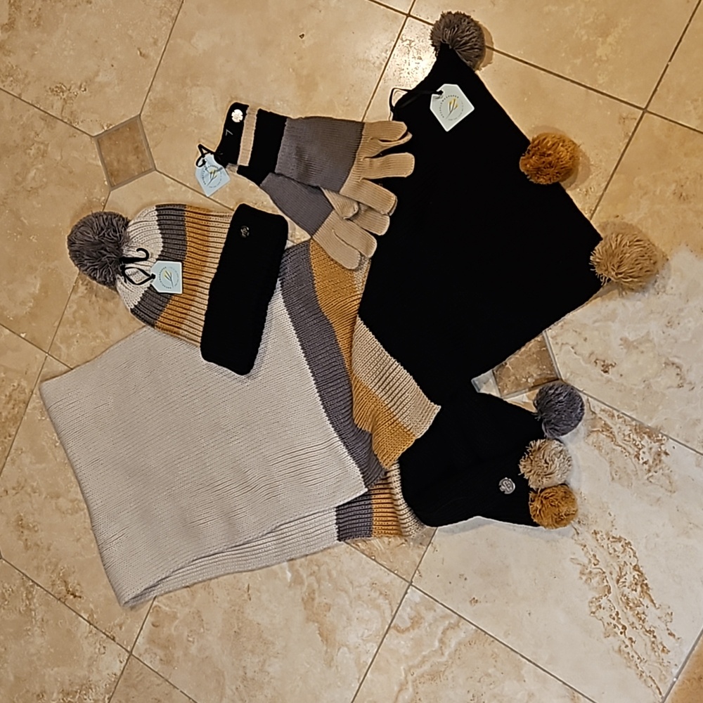Rock Flower Paper Picadilly Stripe Scarf Beanie & Gloves